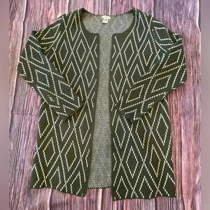 Escio Open Cardigan Olive Green boho bohemian